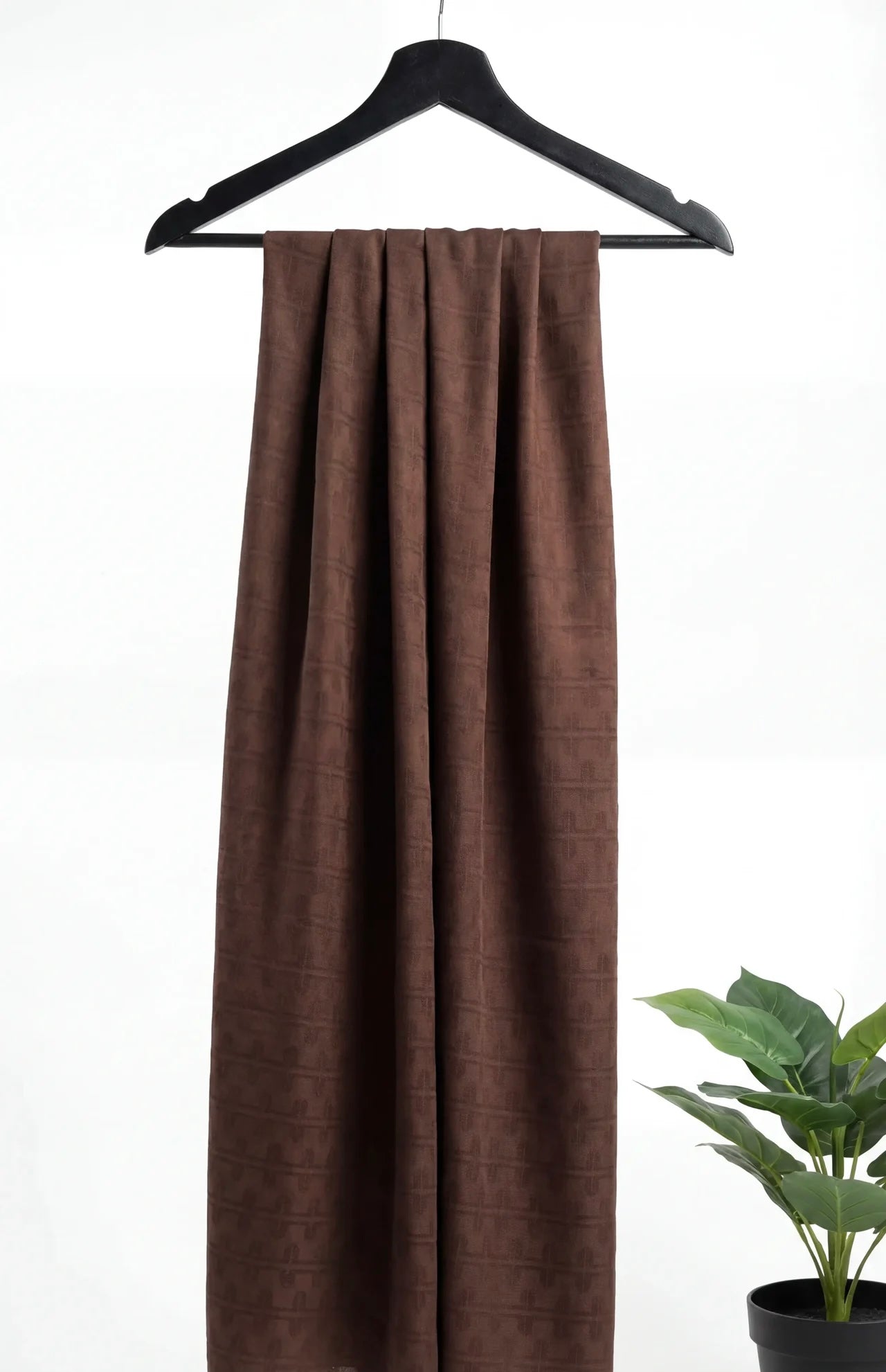 Jacquard Hijab Deep Mocha Melosia Design