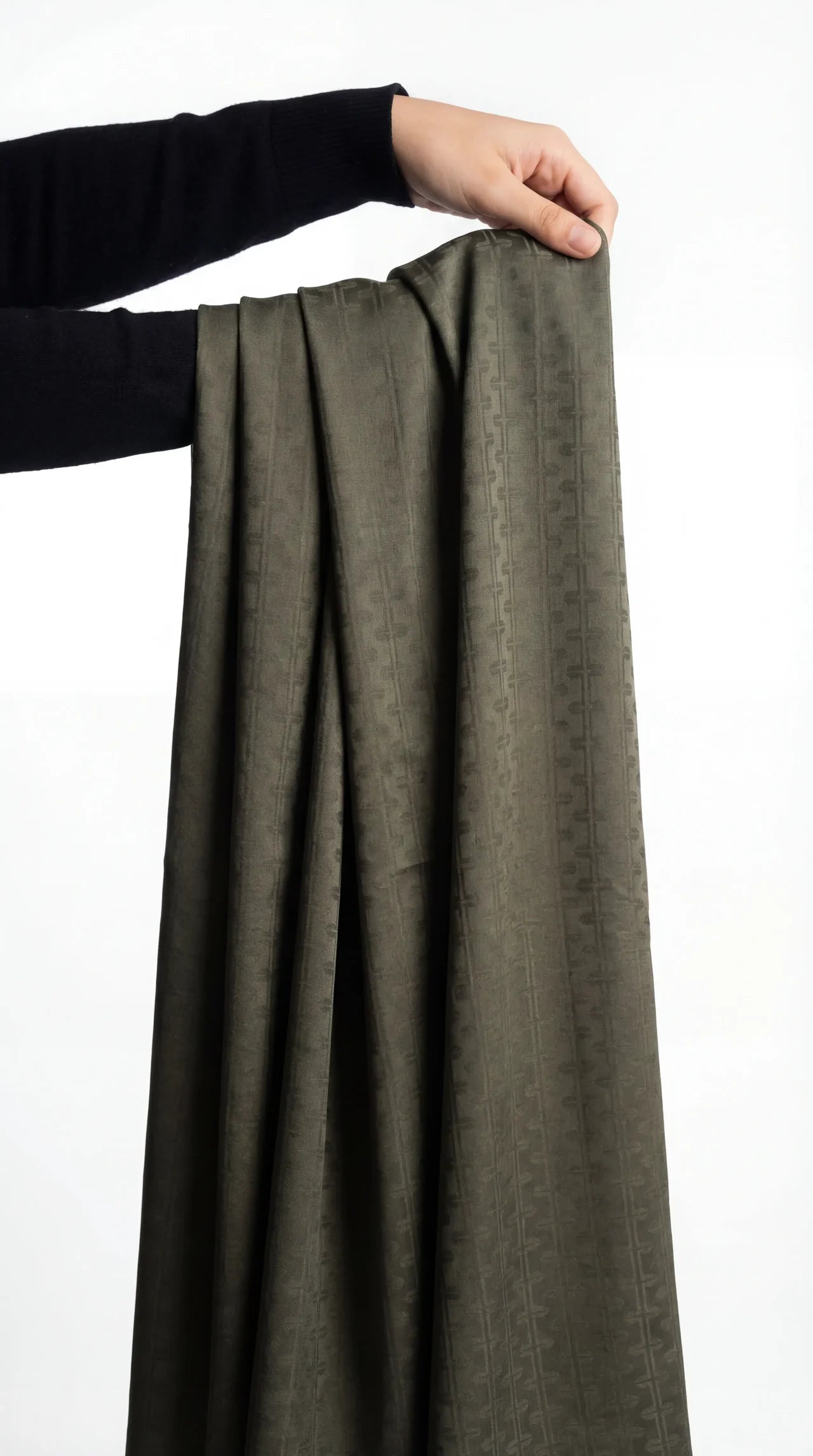 Jacquard Hijab Dark Olive Melosia Design
