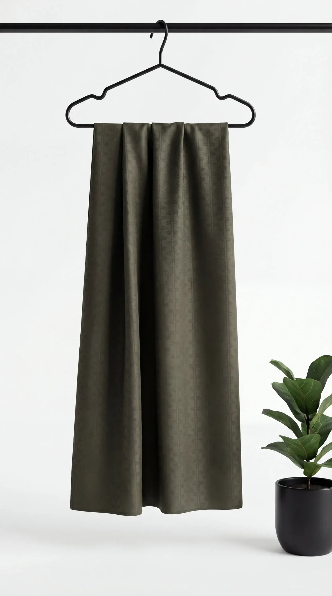 Jacquard Hijab Dark Olive Melosia Design