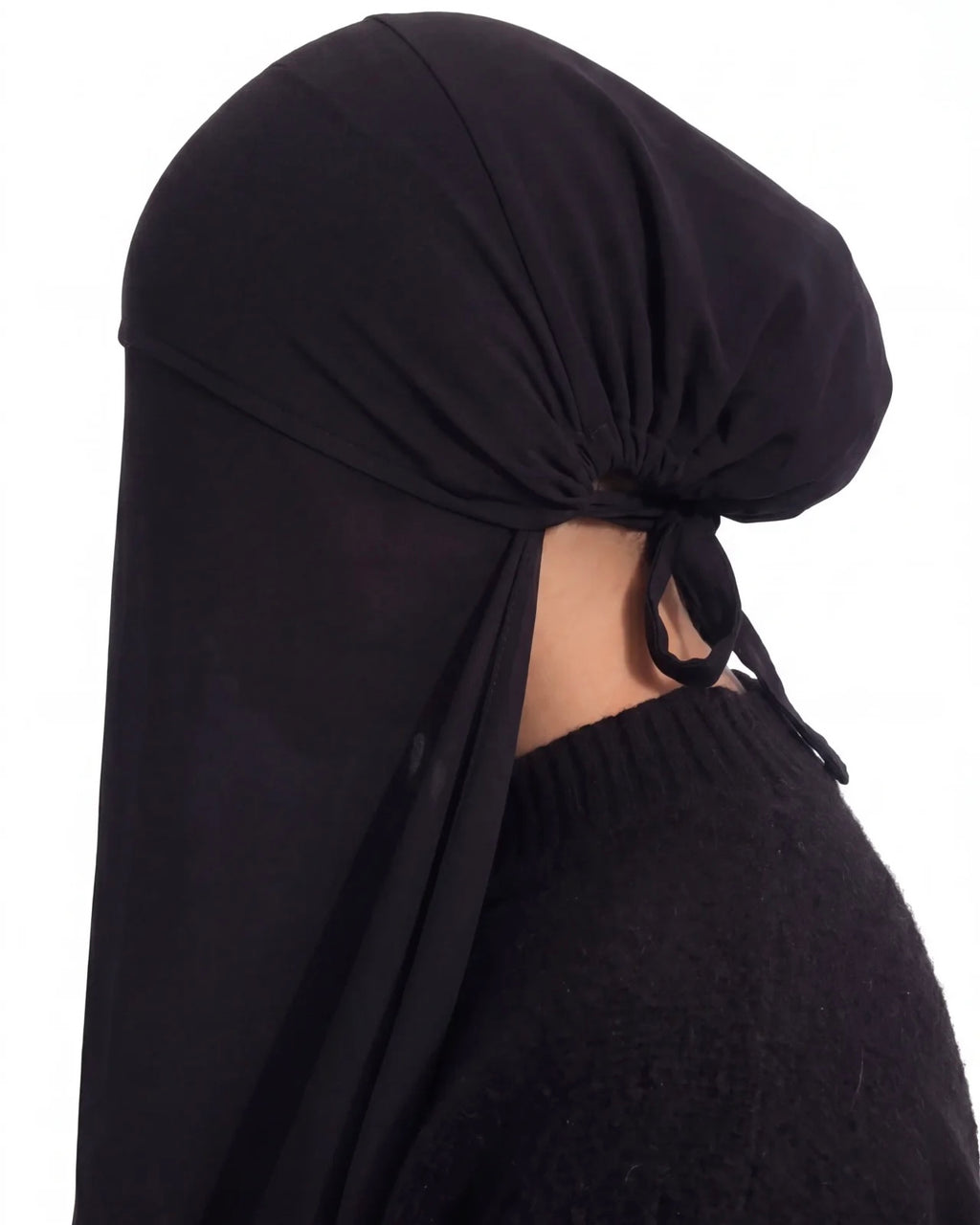 RAHA All-in-One Chiffon Deep Black