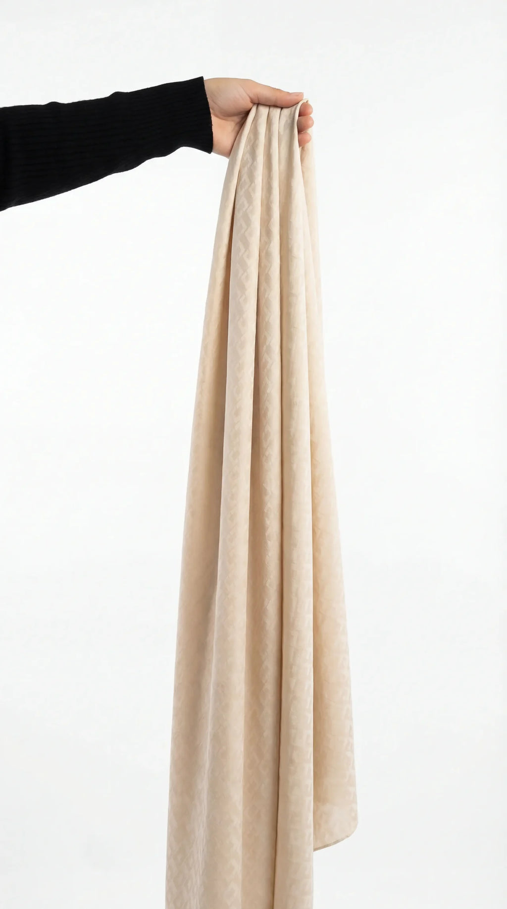 Jacquard Hijab Beige Brick Design