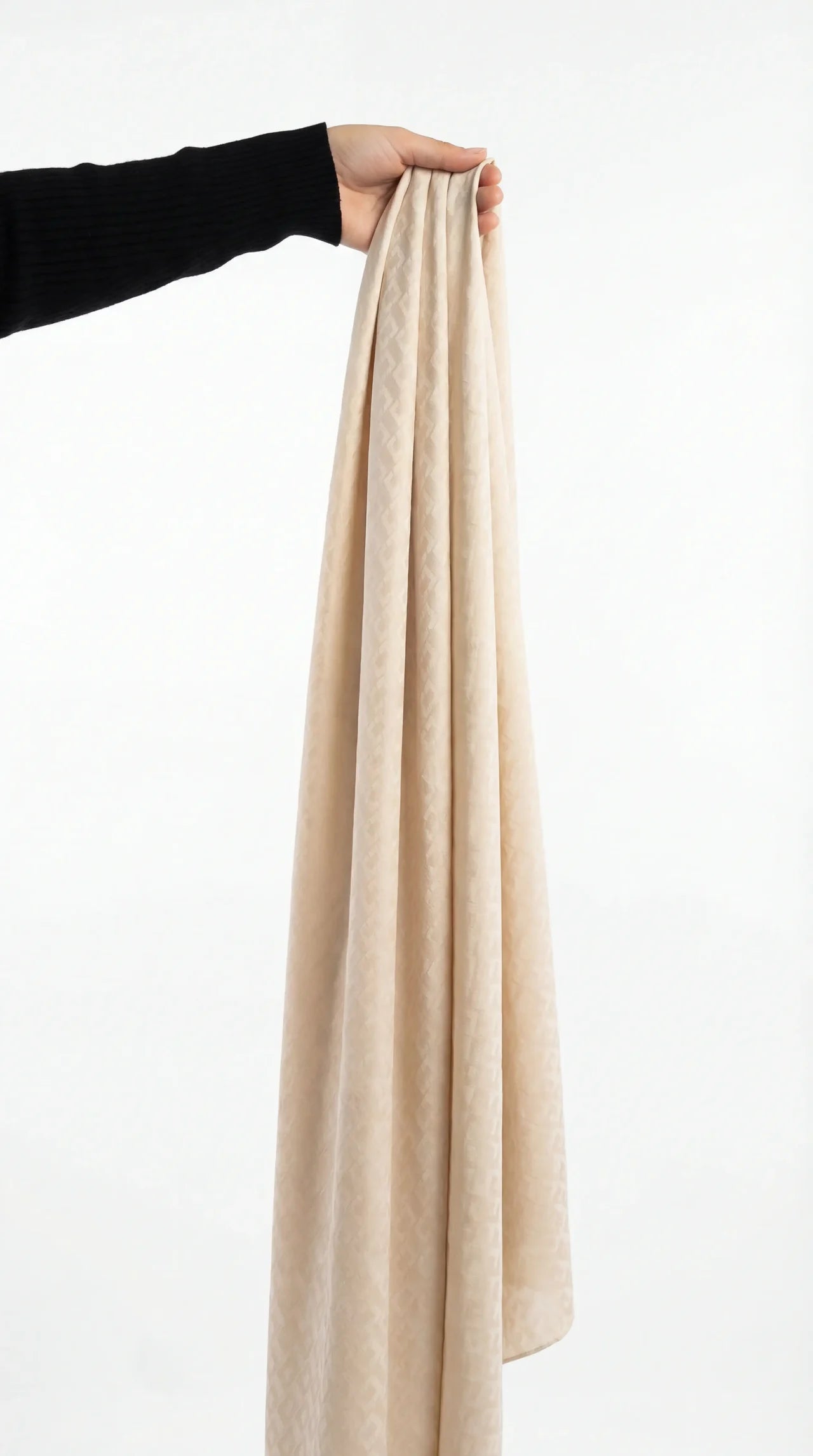 Jacquard Hijab Beige Brick Design