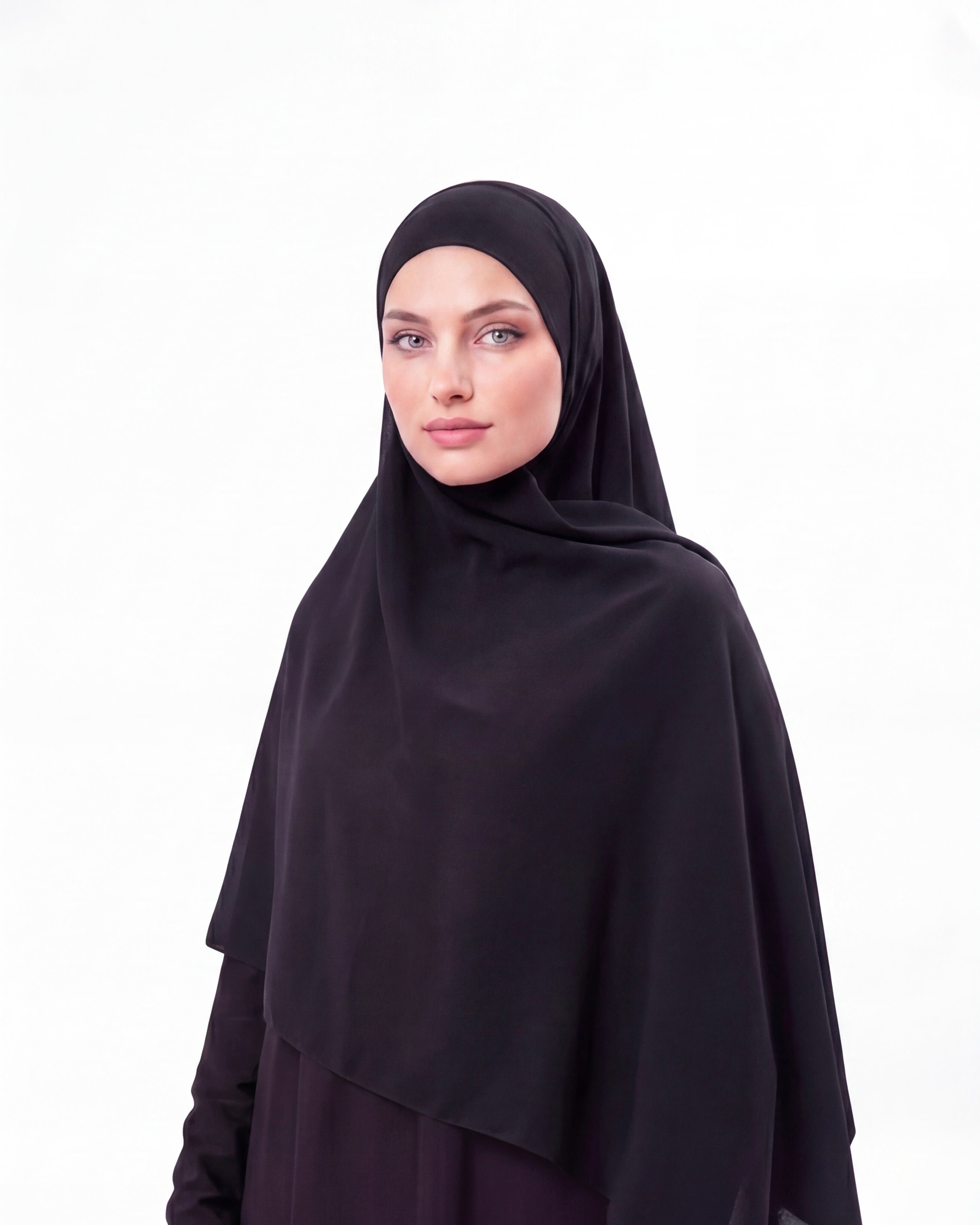 RAHA All-in-One Chiffon Deep Black